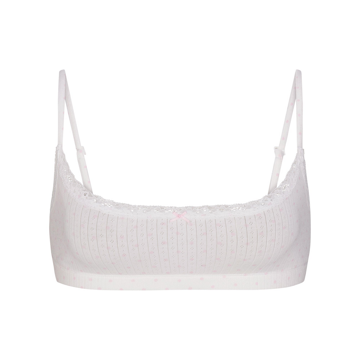 Lightweight Cotton Pointelle Scoop Bralette