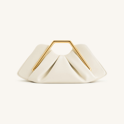 Lila Metal Frame Clutch - Ivory