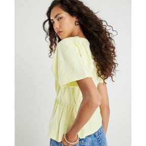 Lime Short Sleeve Ruched Front T-shirt