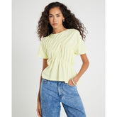 Lime Short Sleeve Ruched Front T-shirt