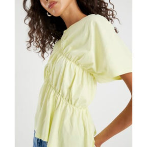 Lime Short Sleeve Ruched Front T-shirt