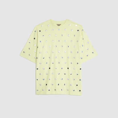 Lime Short Sleeve Studded T-shirt