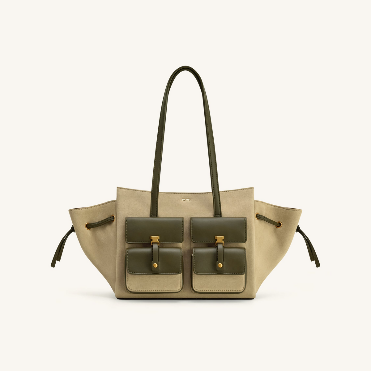 Linda Faux Suede Tote Bag - Green