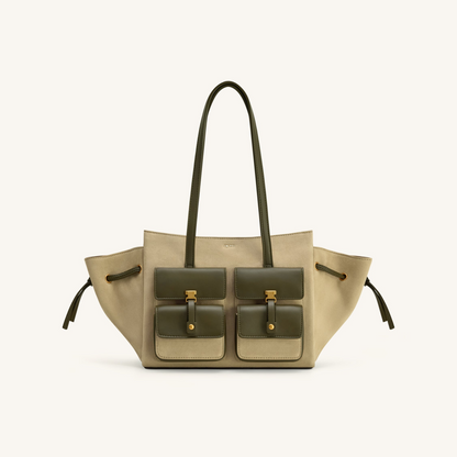 Linda Faux Suede Tote Bag - Green