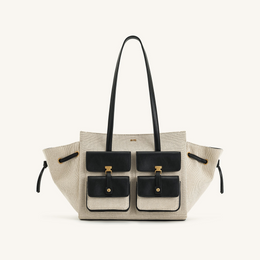 Linda Tote Bag - Black Canvas