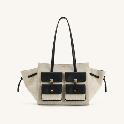Linda Tote Bag - Black Canvas