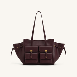 Linda Tote Bag - Deep Burgundy