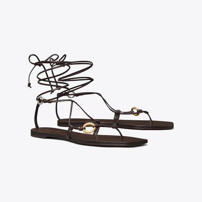 Linked Lace-Up Sandal