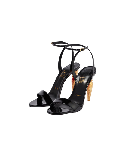Lipqueen 100 patent leather sandals