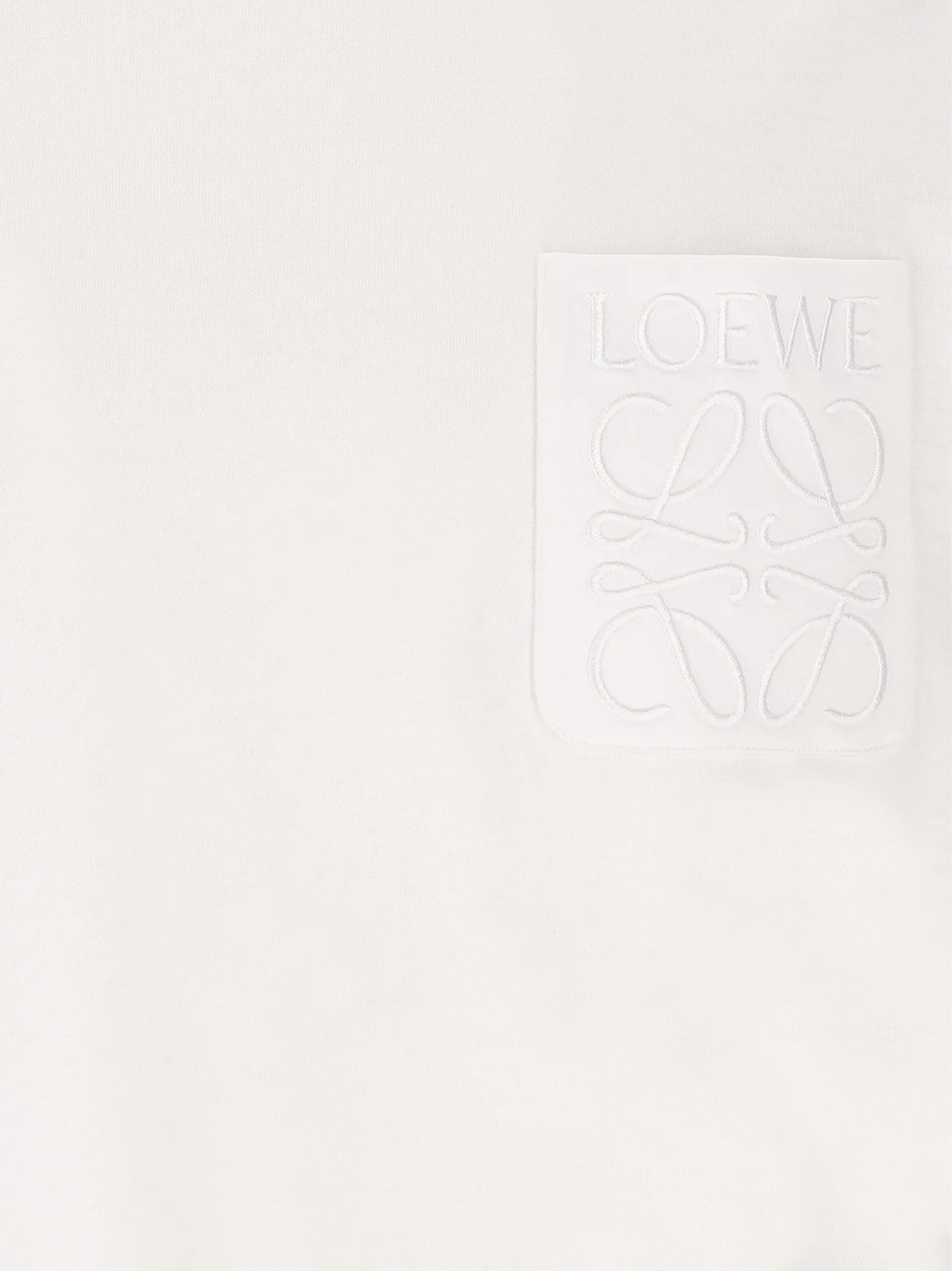 Loewe Logo Embroidered Pocket T-Shirt in White