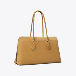 Lock Suede Satchel