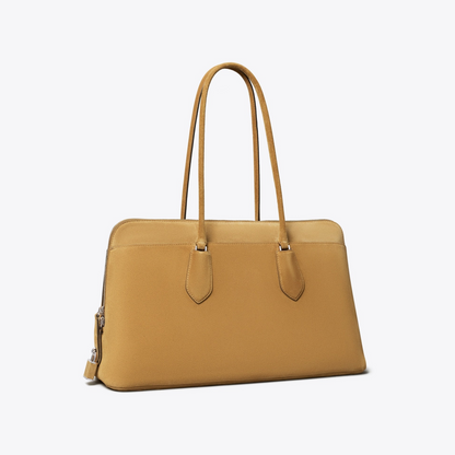 Lock Suede Satchel