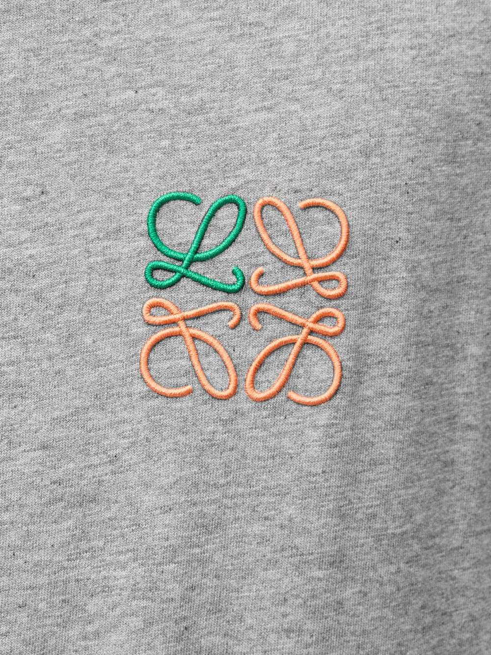 Loewe Anagram Embroidered T-Shirt in Grey Melange