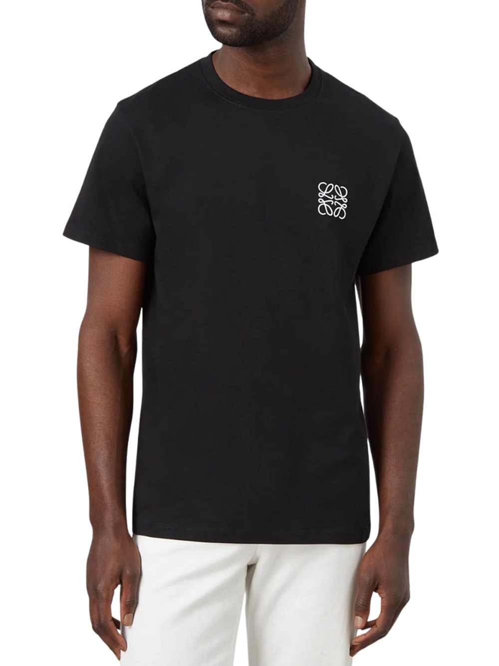 Loewe Anagram Embroidered Logo Black T Shirt