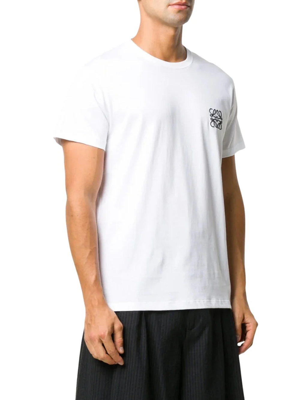 Loewe Anagram Embroidered Logo White T Shirt