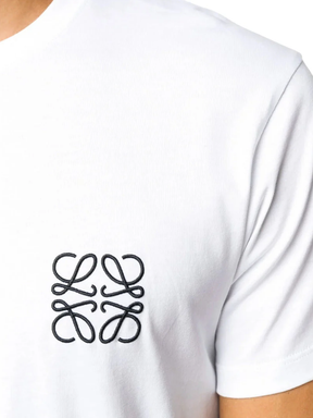 Loewe Anagram Embroidered Logo White T Shirt