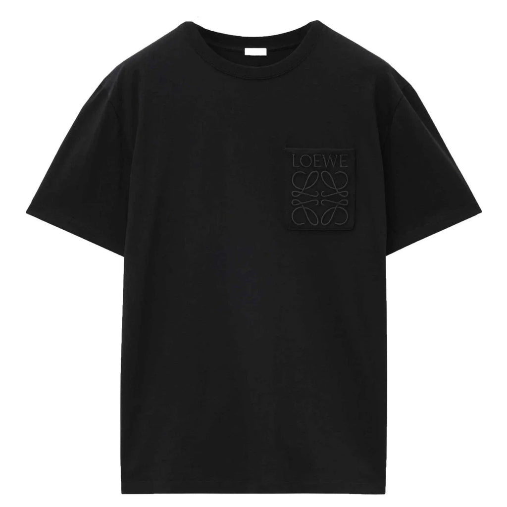 Loewe Relaxed Fit Tonal Pocket Logo T-Shirt in Black