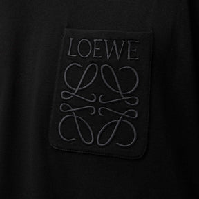 Loewe Relaxed Fit Tonal Pocket Logo T-Shirt in Black