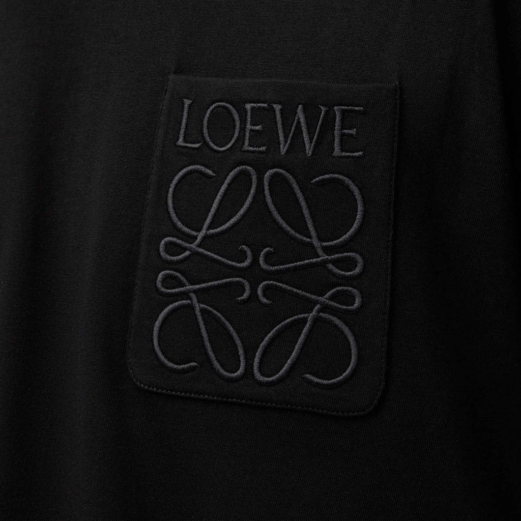 Loewe Relaxed Fit Tonal Pocket Logo T-Shirt in Black