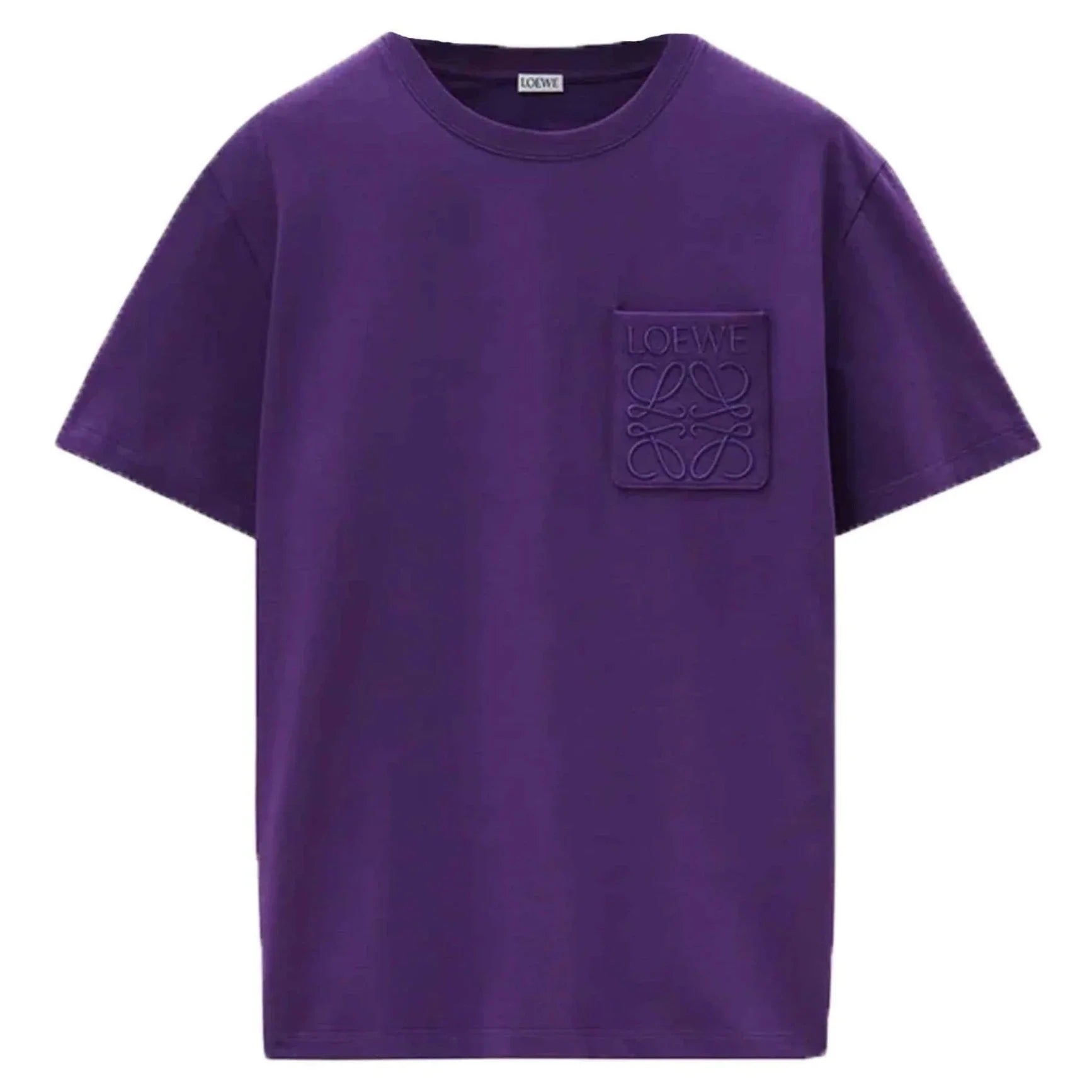 Loewe Relaxed Fit Tonal Pocket Logo T-Shirt in Tennis Purple