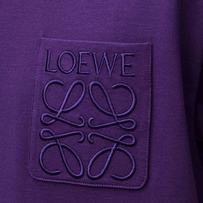 Loewe Relaxed Fit Tonal Pocket Logo T-Shirt in Tennis Purple