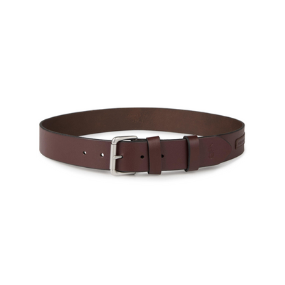 Logo Patch Leather Belt