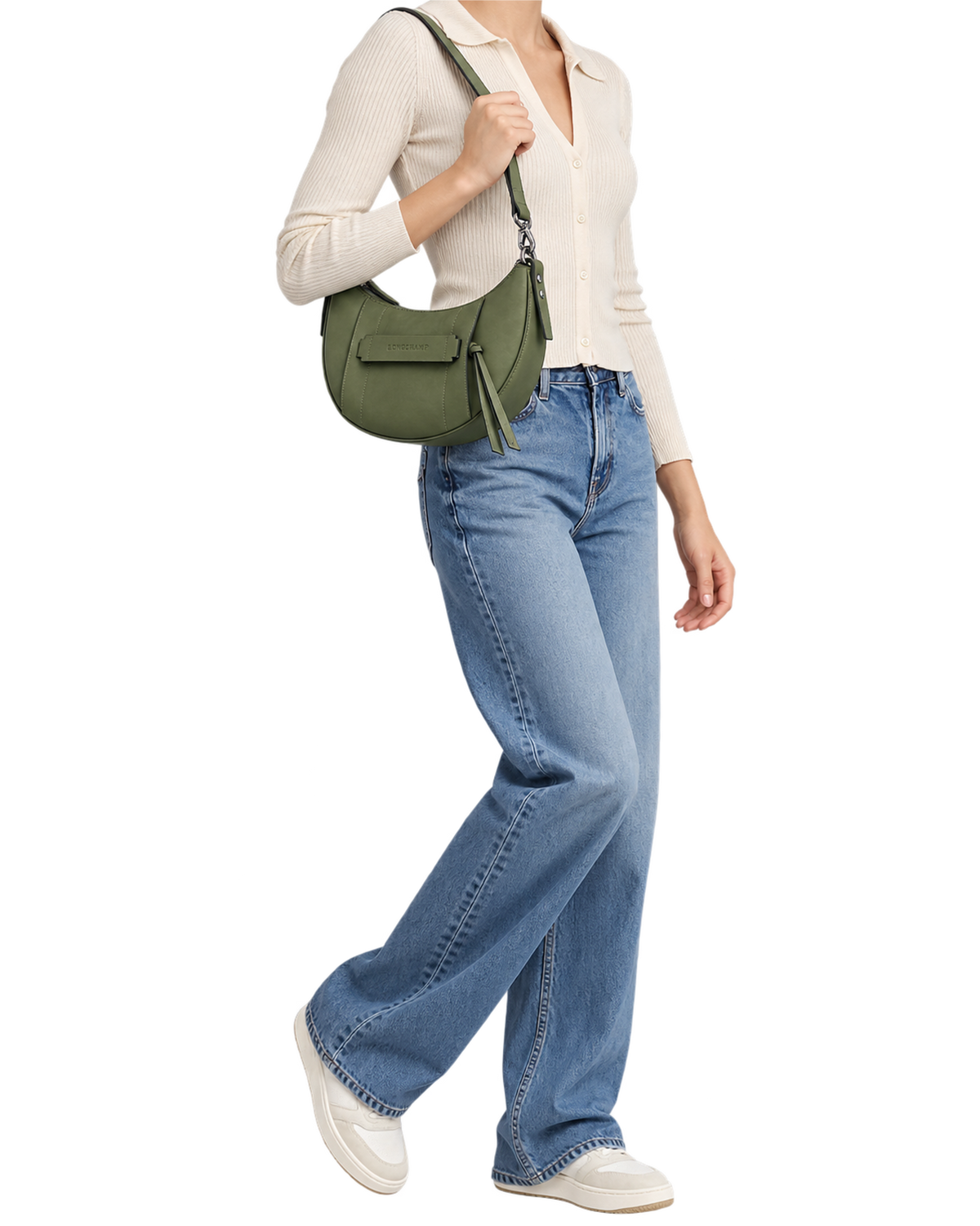Longchamp 3D S Crossbody bag Khaki - Leather