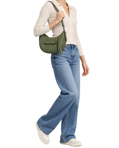 Longchamp 3D S Crossbody bag Khaki - Leather
