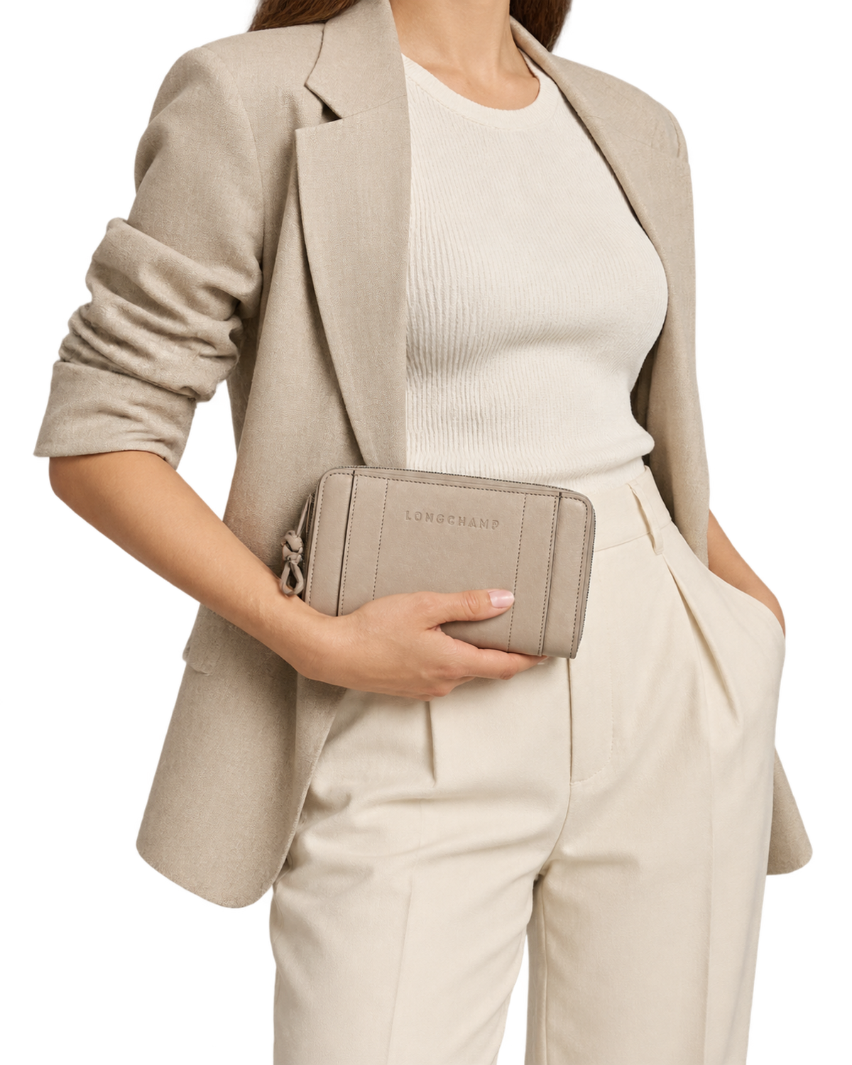 Longchamp 3D Wallet Clay - Leather