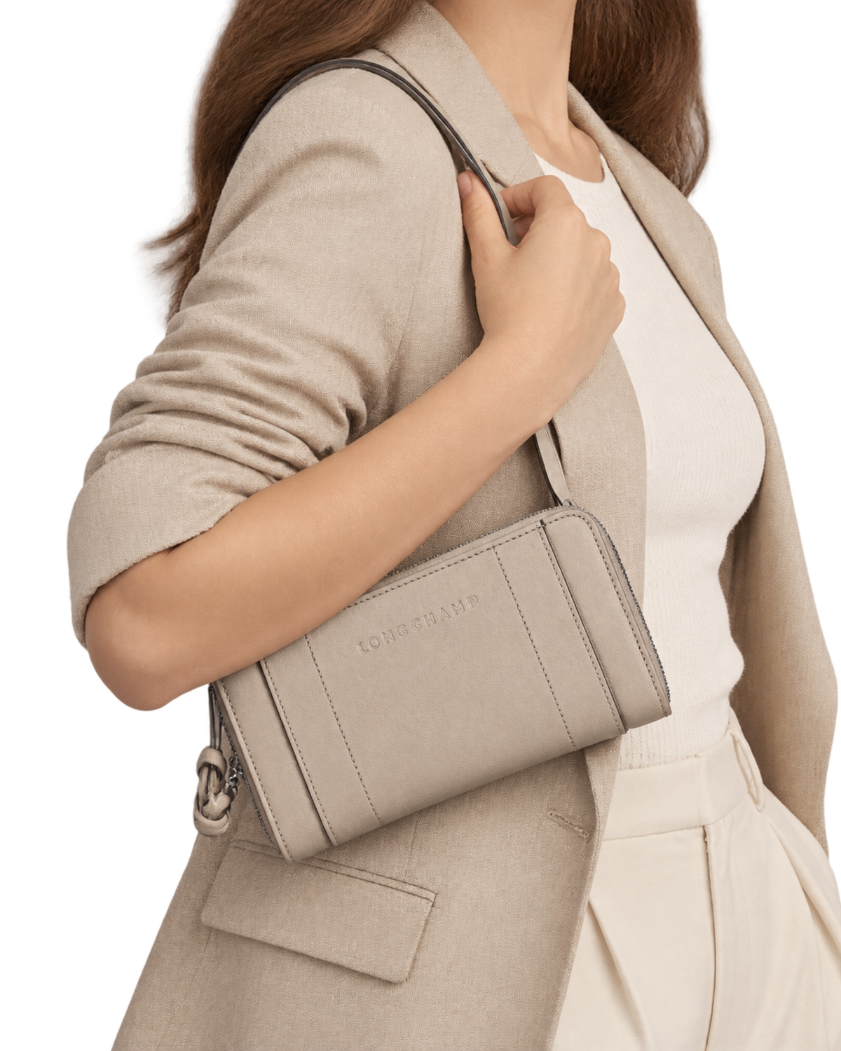 Longchamp 3D Wallet Clay - Leather