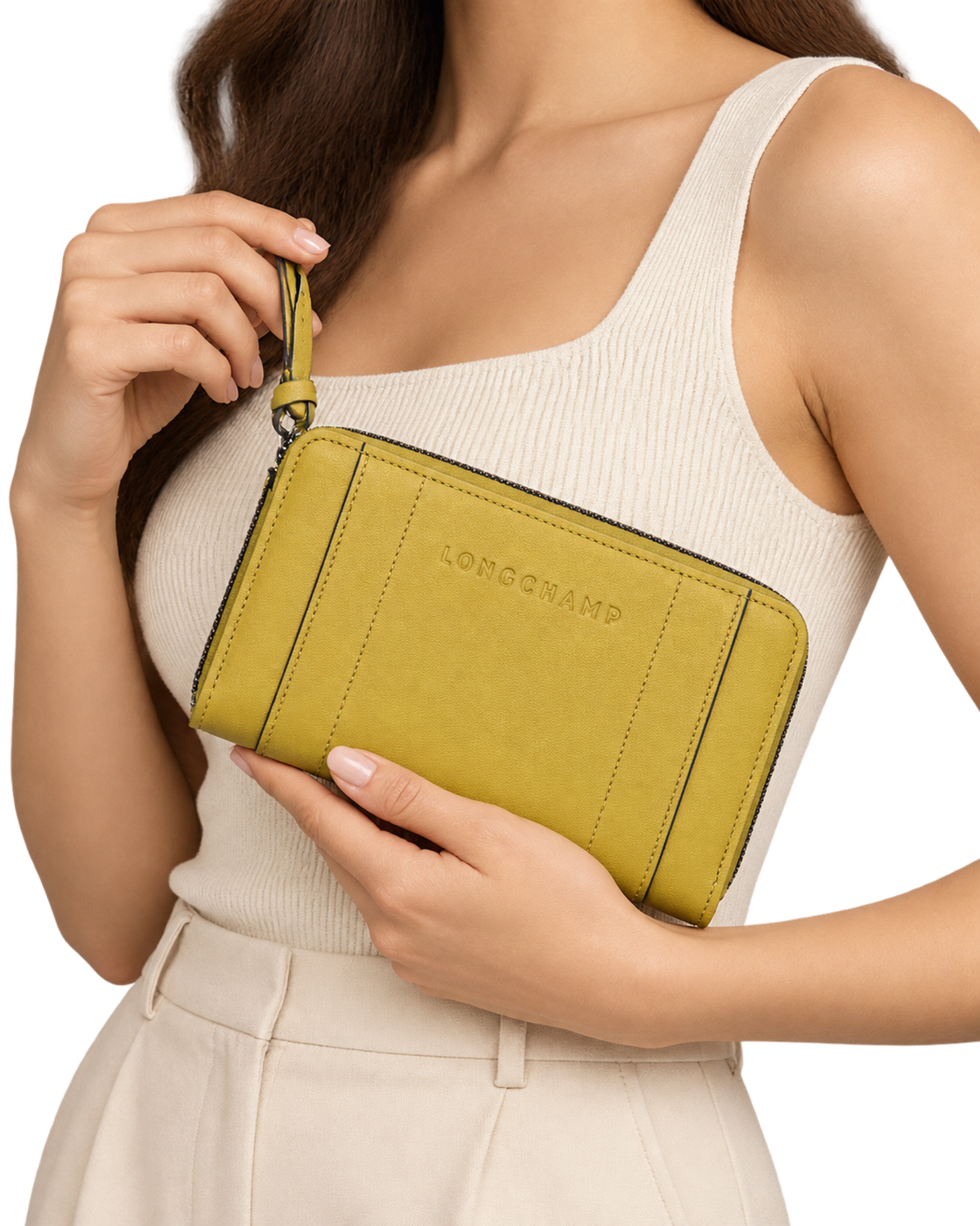 Longchamp 3D Wallet Ginger - Leather