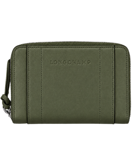 Longchamp 3D Wallet Khaki - Leather