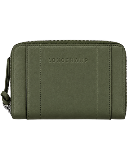 Longchamp 3D Wallet Khaki - Leather