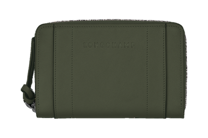 Longchamp 3D Wallet Khaki - Leather