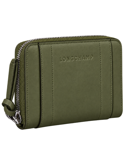 Longchamp 3D Wallet Khaki - Leather