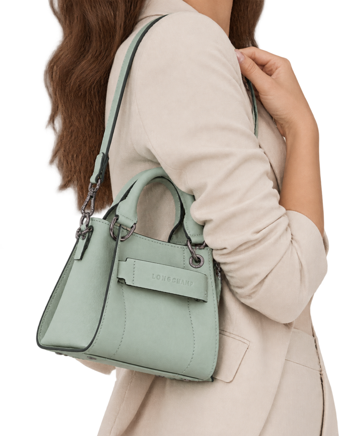 Longchamp 3D XS Handbag Vervain - Leather