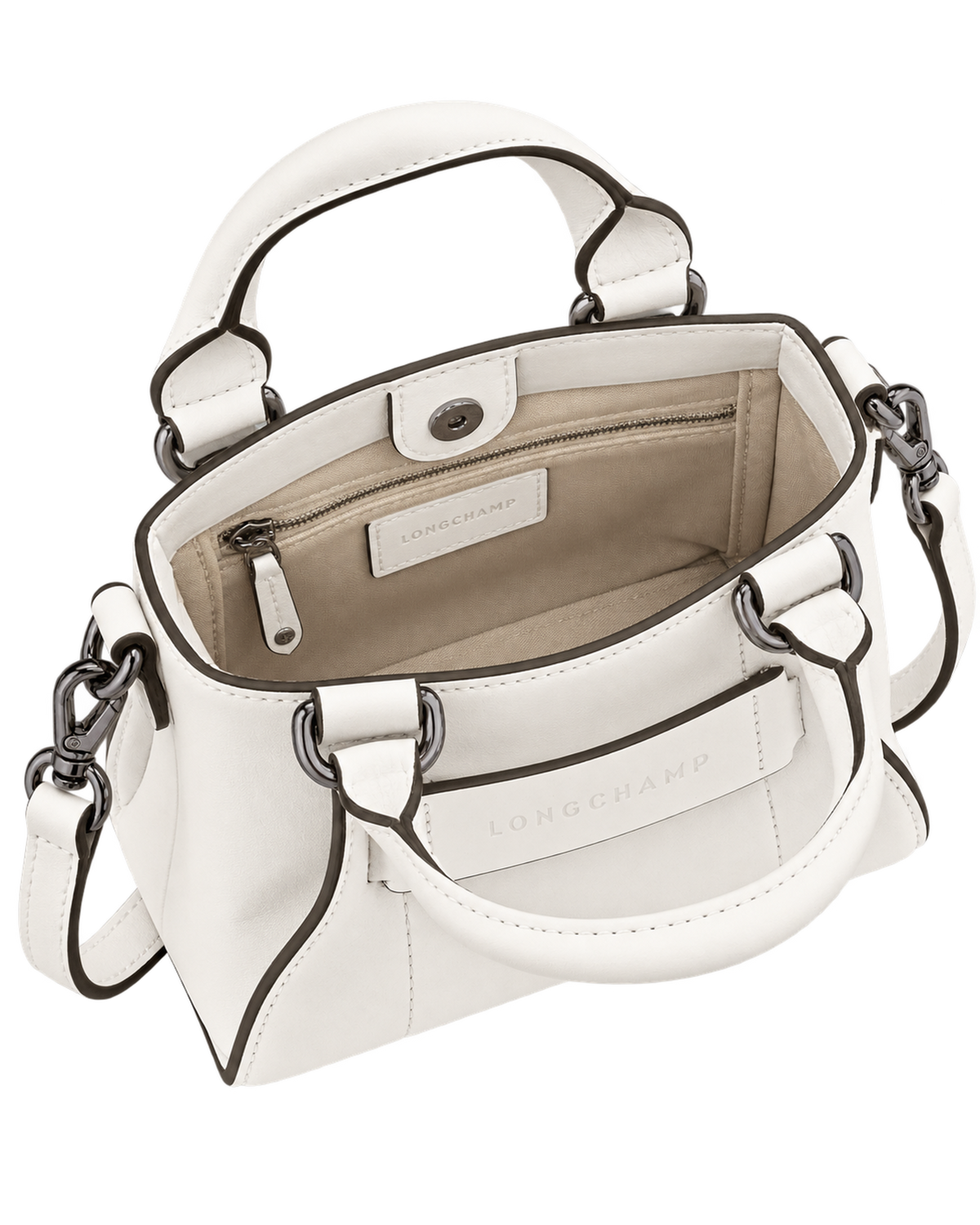 Longchamp 3D XS Handbag White - Leather