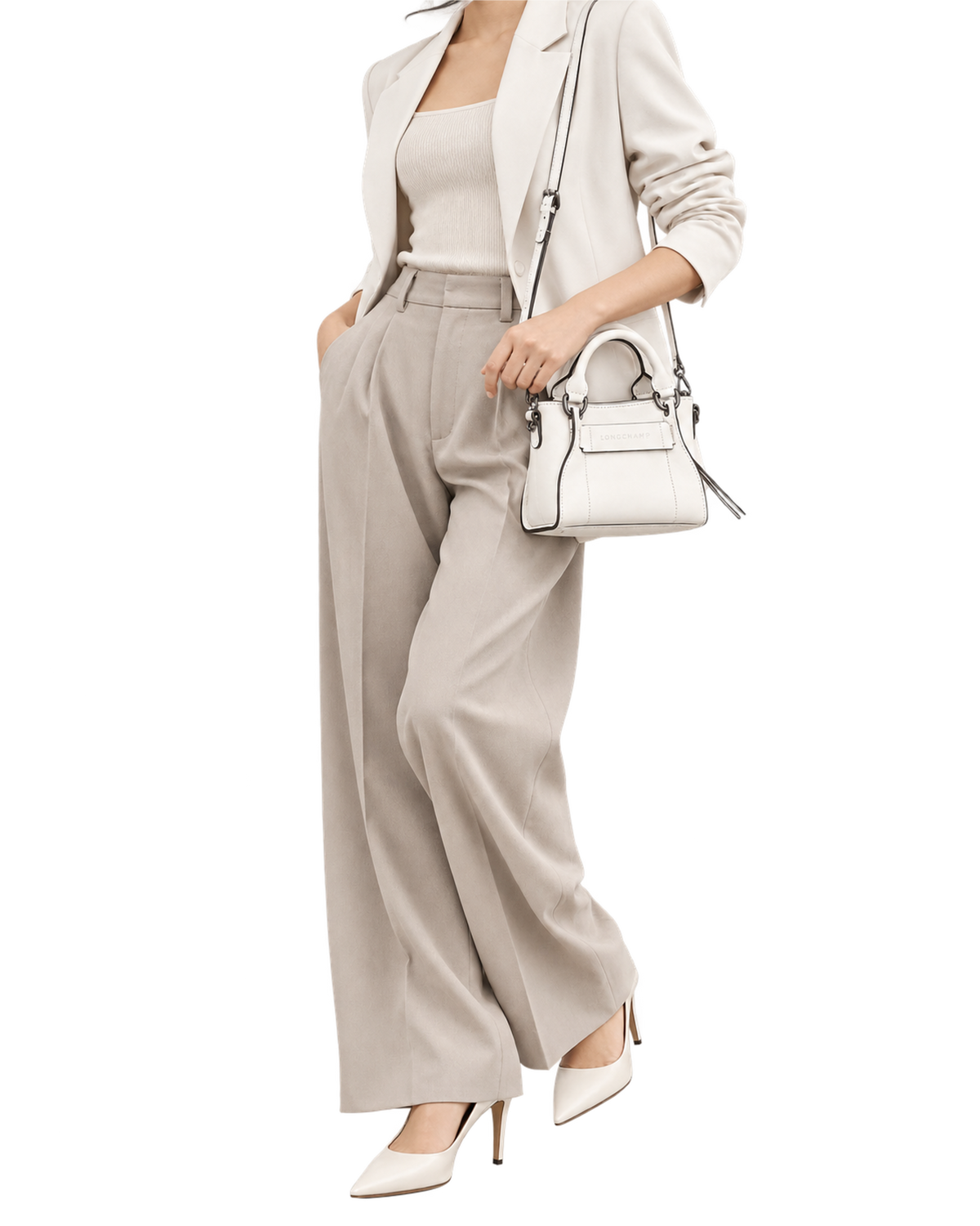 Longchamp 3D XS Handbag White - Leather