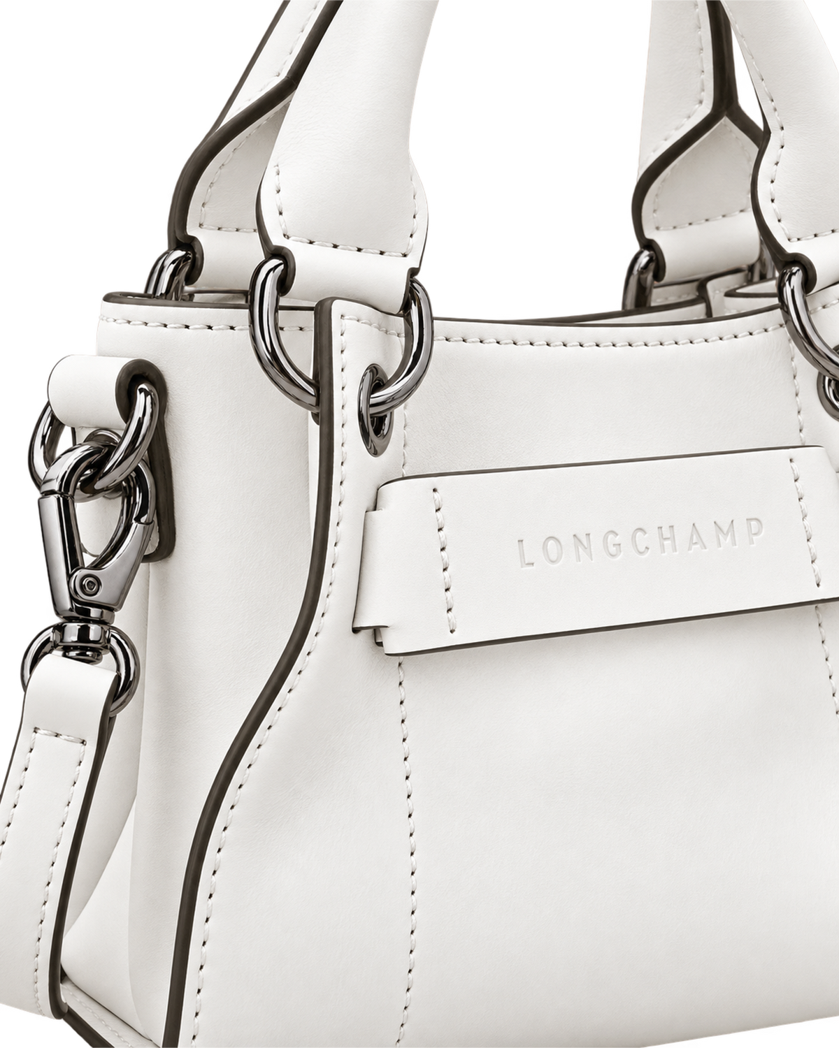 Longchamp 3D XS Handbag White - Leather
