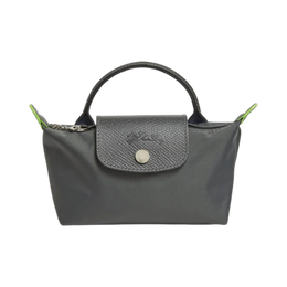 Longchamp Le Pliage Black Pouch With Handle Chestnut