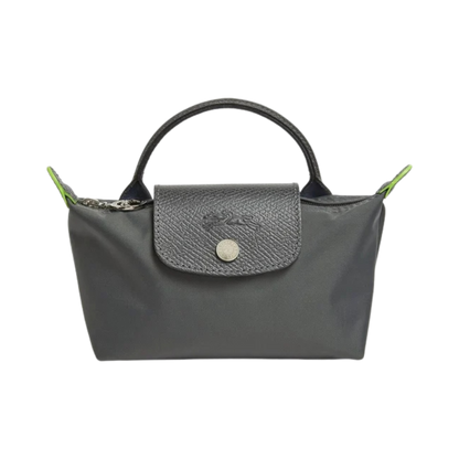 Longchamp Le Pliage Black Pouch With Handle Chestnut