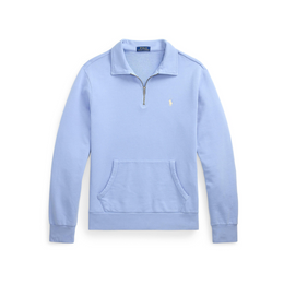 Loopback Terry Cotton Quarter Zip Sweater