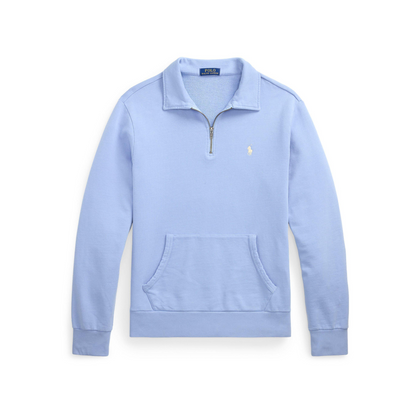 Loopback Terry Cotton Quarter Zip Sweater