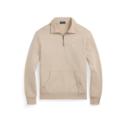 Loopback Terry Cotton Quarter Zip Sweater