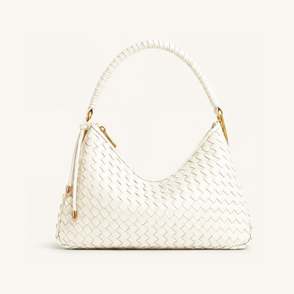 Lorena Woven Shoulder Bag - Ivory