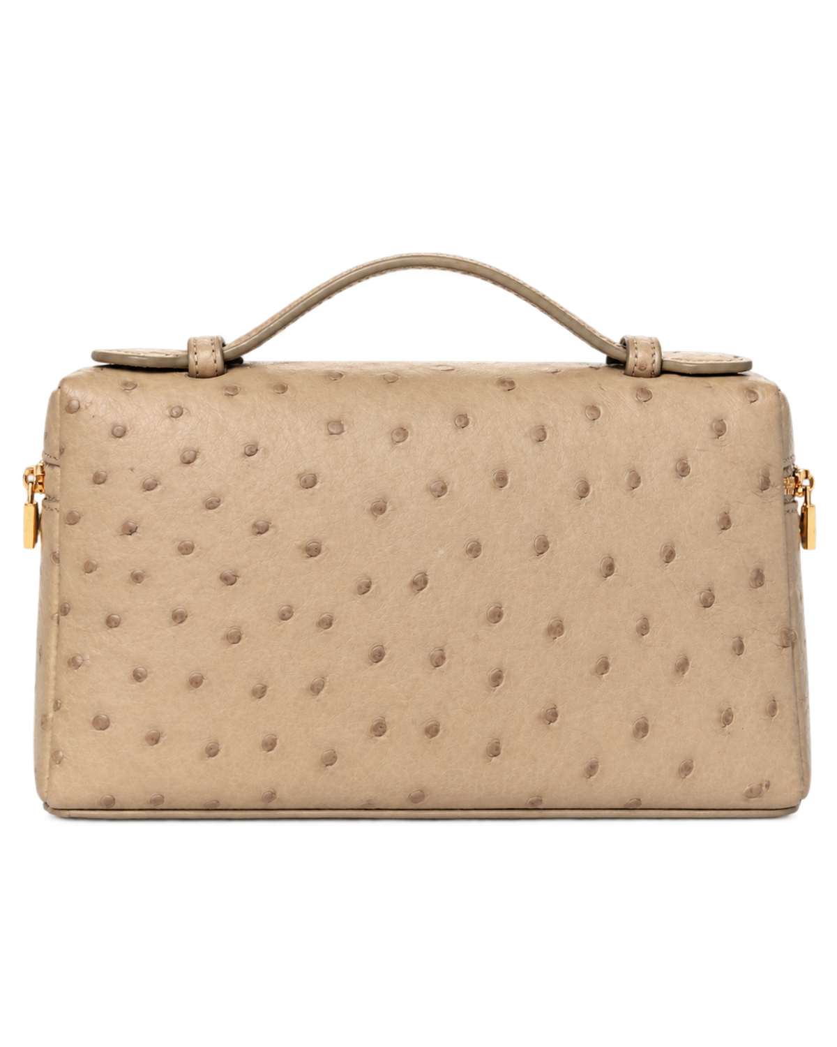 Loro Piana Ostrich L19 Extra Pocket Pouch Beige