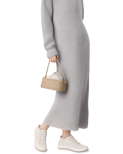 Loro Piana Ostrich L19 Extra Pocket Pouch Beige