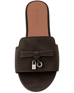 Loro Piana Summer Charms suede slides