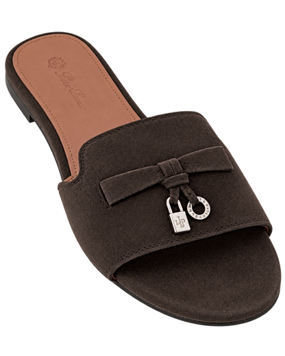 Loro Piana Summer Charms suede slides