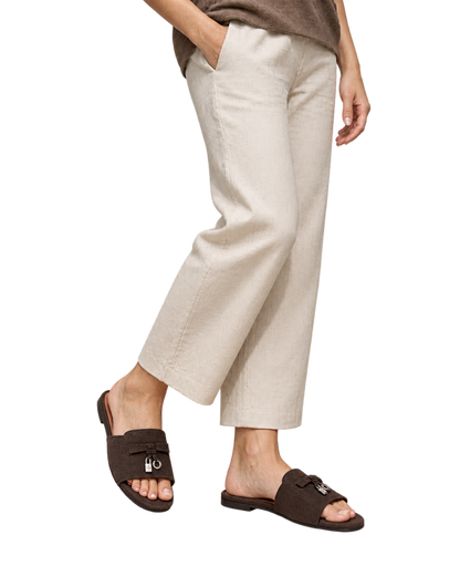 Loro Piana Summer Charms suede slides